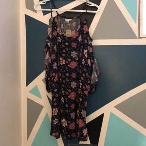 American Eagle Floral Cold Shoulder Dress